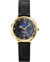 Ferragamo - Ferragamo 36mm Black Quartz Watch Sfuh00221 - Lyst