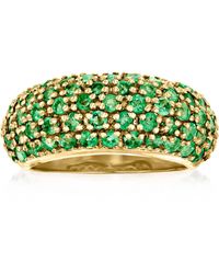 Ross-Simons - Emerald Wide Ring - Lyst