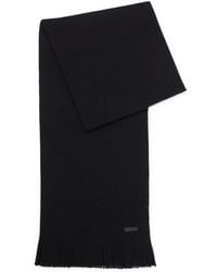 BOSS - Albas Virgin Wool Logo Print Scarf - Lyst
