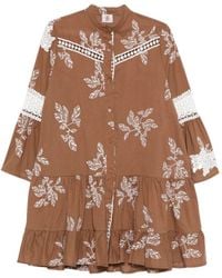 Bye - Printed Cotton Dress - Lyst