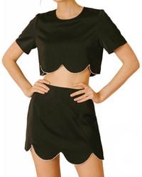 Storia - Rhinestone Hem Mini Skirt - Lyst