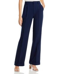 PAIGE - High Rise Pleated Wide Leg Pants - Lyst