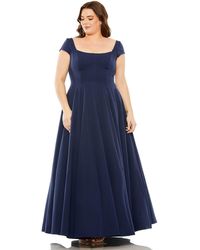 Mac Duggal - Cap Sleeve Square Neck Ball Gown - Lyst