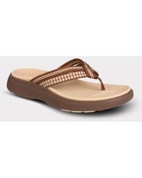 Mykos - Nami Sandals Chocolate Knit Toe Post Slip On Thong Zap2018 - Lyst