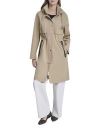 DKNY - Cinch Waist Rain Jacket - Lyst