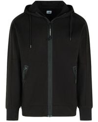 C.P. Company - Cotton Sweatshirt With Integrated Glasses And Functional Details - Lyst