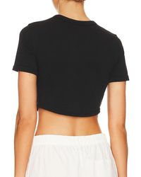 A.L.C. - A. L.C. Wren Tee Short Sleeve Crew Neck Cotton Cropped Top - Lyst