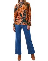 Fdj - Mock-Neck Trimmed Top - Lyst