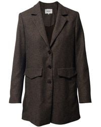 Nanushka - Houndstooth Print Oversized Blazer - Lyst