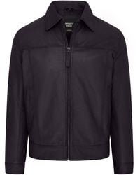 Infinity Leather - Retro Classic Leather Harrington Biker Jacket - Lyst