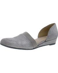 Eileen Fisher - Pointed Toe Leather Flats Shoes - Lyst