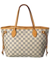 Louis Vuitton Damier Azur Canvas Neverfull Pm (authentic Pre-owned) - White