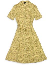 CALLIPYGIAN - Floral Button Tie Dress - Lyst