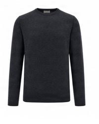 Ballantyne - Anthracite Melange Textured Wool Sweater - Lyst