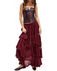 Free People - Clementine Maxi Skirt - Lyst