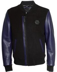 Philipp Plein - Wool Fleece Bomber Jacket - Lyst