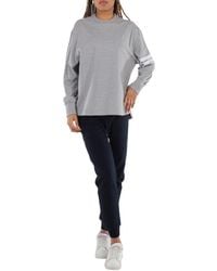 Thom Browne - 4-Bar Long-Sleeve Cotton Jersey Ruby T-Shirt - Lyst
