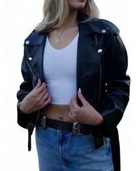 WeWoreWhat - Cropped Moto Jacket - Lyst