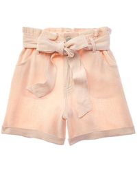 Vintage Havana - Belted Linen-Blend Short - Lyst