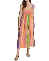 Devotion Twins - Iaspis Strappy Tie Back Midi Dress - Lyst