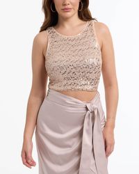 Bebe - Sequin Tank Top - Lyst