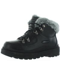 Skechers - Shindigs-lookin' Kool Leather Faux Fur Winter Boots - Lyst