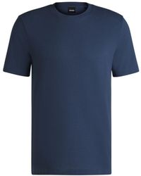 BOSS - T-Shirt With Bubble-Jacquard Structure - Lyst