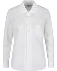 Comme des Garçons - Peter Pan Collar Pleated Shirt - Lyst