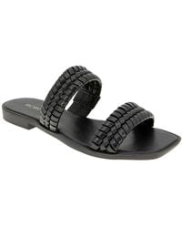 BCBGeneration - Lara Faux Leather Braided Slide Sandals - Lyst