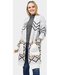 TRUEDAMES - Aztec Patterned Sweater Cardigan - Lyst