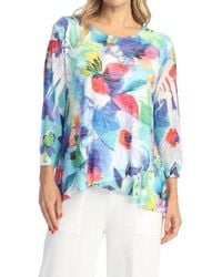 Jess & Jane - Burnout Tunic With Mesh Contrast Top - Lyst