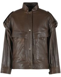 Salvatore Santoro - Leather Bomber Jacket - Lyst