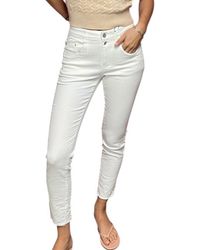 Bianco - Summer Double Button High Waisted Skinny Jean - Lyst