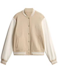 Woolrich - Two-Tone Woorlich Jacket With Ribbed Collar - Lyst