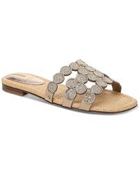 Sam Edelman - Bay Marche Faux Leather Embellished Slide Sandals - Lyst