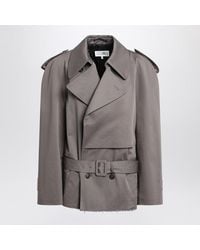MM6 by Maison Martin Margiela - Short Double-Breasted Trench Coat - Lyst