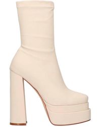 Exe' - High Block Heeled Platform Bootie - Lyst