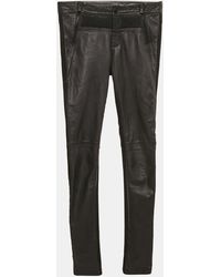 Maje - Leather And Knit Trousers - Lyst