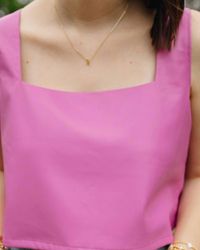 BuddyLove - Manning Vegan Leather Cropped Tank Top - Lyst
