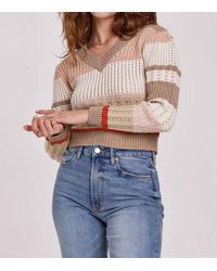 Another Love - Stripe V-neck Waverly Sweater - Lyst