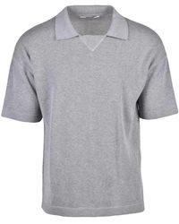 Grifoni - Cotton Knit Polo Shirt - Lyst