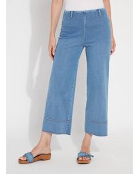 Lyssé - Margo Hi Waist Wide Crop Jeans - Lyst