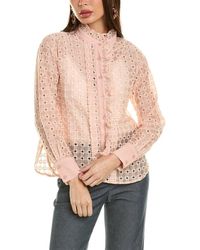 Gracia - Circle Embroidered Shirt - Lyst