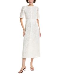 REVERIEE - Lace Midi Dress - Lyst