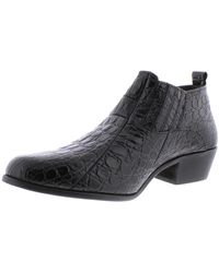 Stacy Adams - Sandino Leather Croc Embossed Dress Boots - Lyst