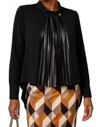 Rinascimento - Pleated High-Low Blouse - Lyst