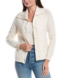 Forte - Luxe Cable Cashmere Cardigan - Lyst