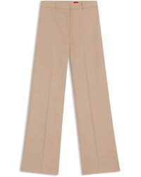 HUGO - Regular-Fit Pants With Wide Leg - Lyst