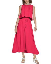 Calvin Klein - Ruffled Maxi Maxi Dress - Lyst