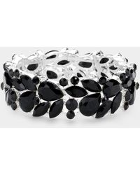 Fashnzfab - Multi Stone Cluster Stretch Evening Bracelet - Lyst